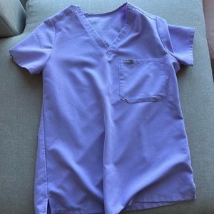 Figs Catarina Scrub Top-Lilac